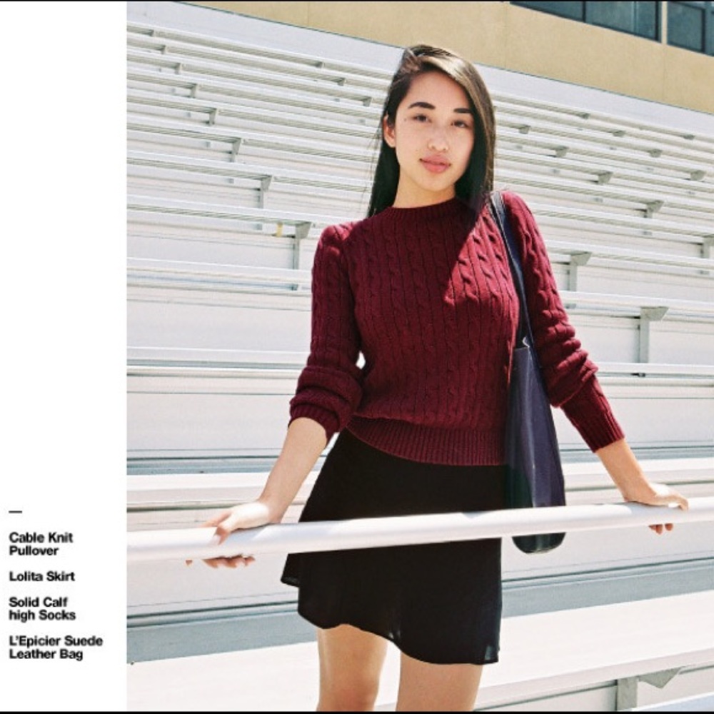 American Apparel Cable Knit Sweater